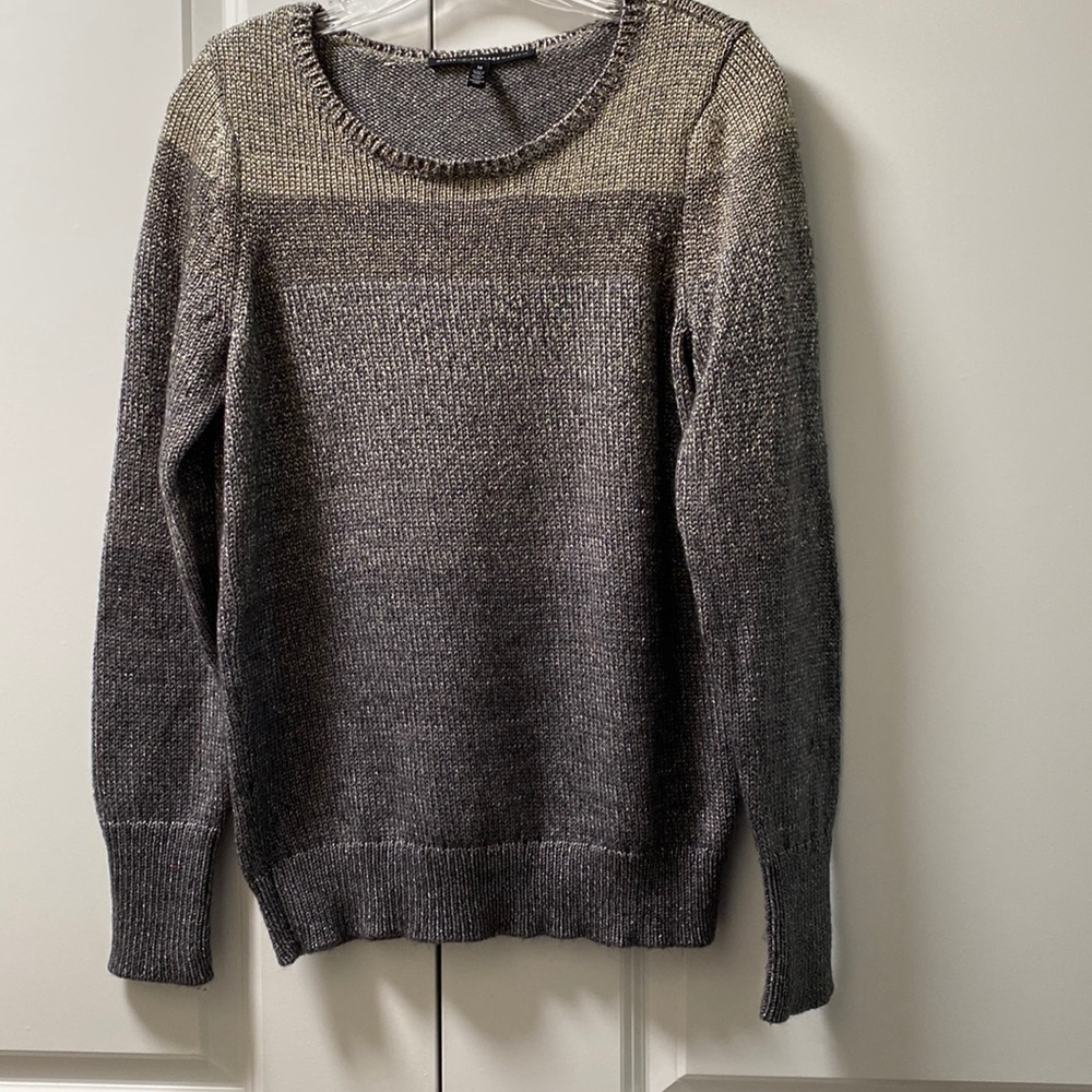 White House Black Market metallic ombré sweater